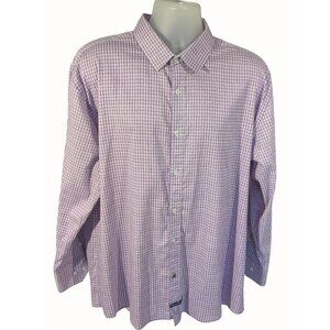 English Laundry Mens Lavender Gingham Long Sleeve Button Down Shirt XL